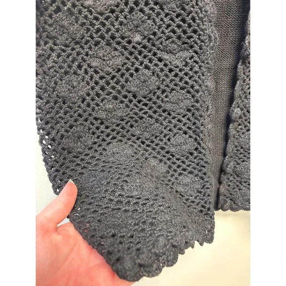 VTG NWT 90's Floral Knit‎ Cardigan Vest Cottagecore By Freeze Frame SEARS - Picture 2 of 7